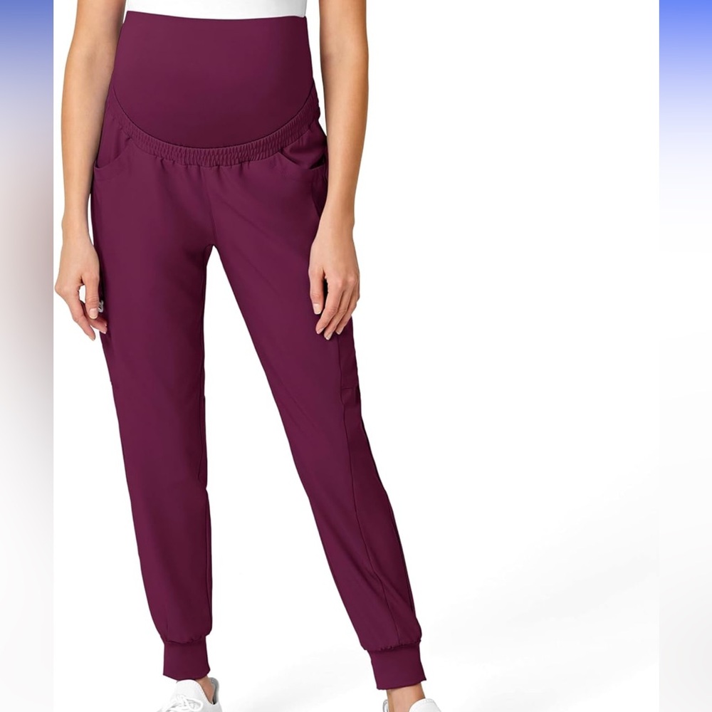 WonderWink Women's Maternity Scrubs - Wine